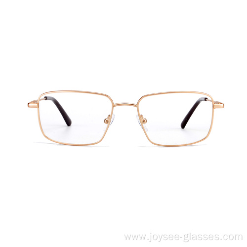 New Handcraft Classical Full Rim Rectangle Metal Optical Frames Corrective Eyewear